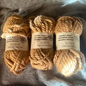 Lot of Beige Chunky Boho Yarn by Loops & Threads